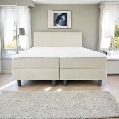 Boxspring Serenity - 120x200 Compleet - Beige Glad - AVV Matrassen