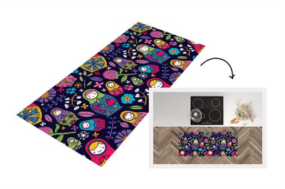 Keukenloper - Loper keuken - Matroesjka - Rusland - Bloemen - 120x50 cm - Keukenloper vinyl