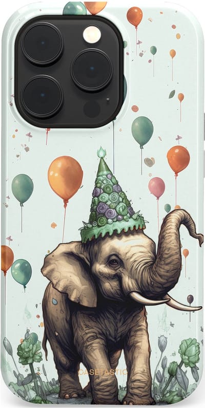 Casetastic Hoesje Geschikt voor Apple iPhone 14 Pro Magsafe - Stijlvolle Beschermende Duo-layer Case - Ballolifant