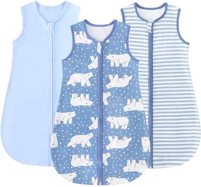 Baby Slaapzak 1.5 Tog, Dubbele Laag met 50 g Vulling, Katoenen Deken voor 0-24 Maanden Baby's, Ideaal voor Comfortabel Slapen