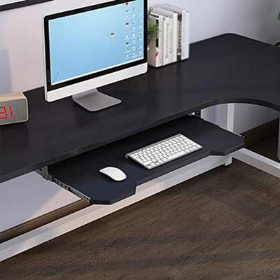 Houten computer bureau lade - Toetsenbord plank - Bureau organiseren - In hoogte verstelbaar - 70 cm - Houtkleur