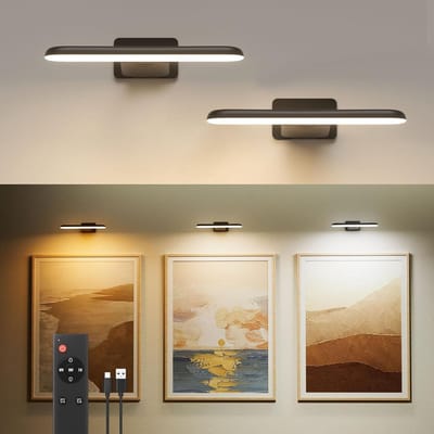 Glowy Oplaadbare Spiegellamp met Afstandsbediening - Spiegelverlichting Badkamer & Schilderijverlichting - Draadloze Wandlamp - 3000mAh