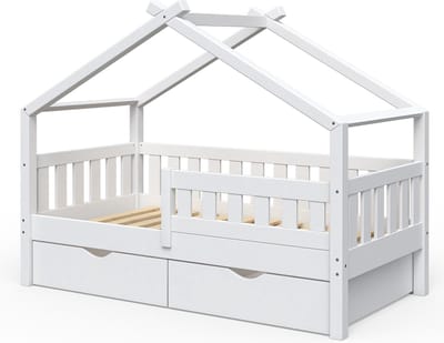 Vitalispa Design Huisbed – 80x160 cm met 2 laden Wit