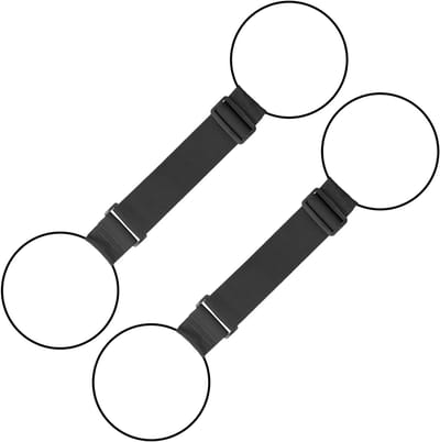 SnelShoppen - 2 Verstelbare Kofferspanners - Elastische Reistasriemen (26-42cm) Veilig - Zwart - Perfect voor Handenvrij Reizen
