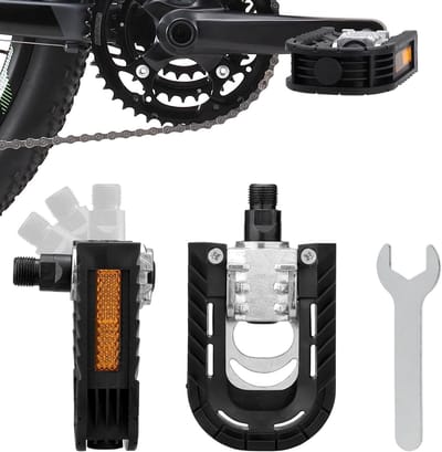 Dailygoods - Vouwpedalen, 1 paar fietspedalen, 14 mm, fietspedalen, fietspedalen, MTB-pedalen met reflectoren voor pedelec MTB, vouwfiets, racefiets
