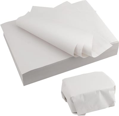 Witte krant inpakpapier A3 formaat 42x30cm, 1000 stuks, 42 g/m², ideaal voor cadeauverpakking en verhuizen