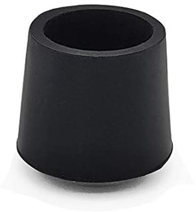 Tafelbeschermers met Antislip - Duurzame Rubberen Pootdoppen voor Stoelen - Rond Zwart 22mm - 4 Stuks