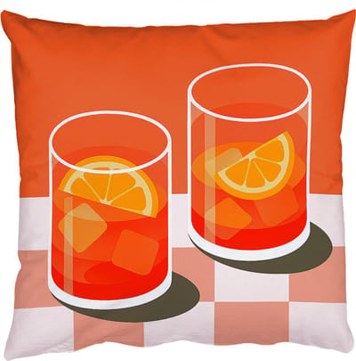 Sierkussens - Kussentjes Woonkamer - 50x50 cm - Sinaasappel - Glazen - Oranje