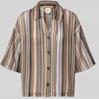 boxy fit blouse met V-hals