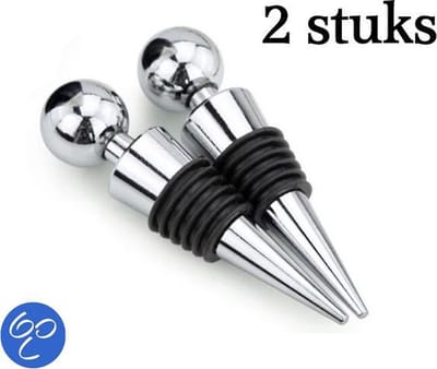 *** 2x Premium  Wijnafsluiters - Wijnstoppers - Flesafsluiters - Wijndoppen - 2 stuks - Heble® ***