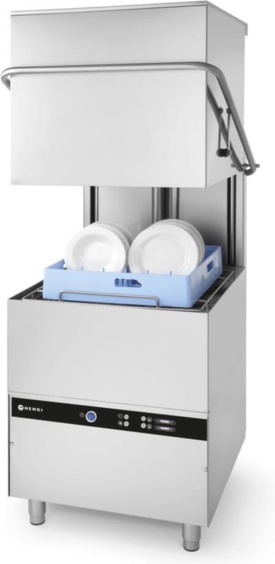 HENDI Doorschuifvaatwasser – elektronische bediening – roestvrij staal – 745x900x1406 mm – 400V/8600W