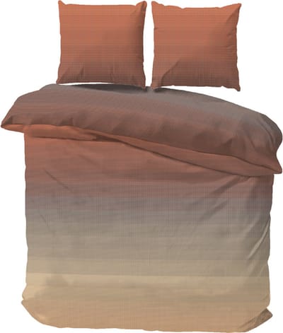 iSleep Dekbedovertrek Marijke - Tweepersoons - 200x200/220 cm - Oranje