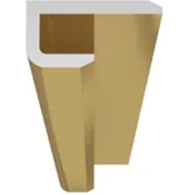 Set Van 2 Afwerkingsprofielen In Geborsteld Goud Aluminium Voor Wandpanelen - 10x5x2100 Mm