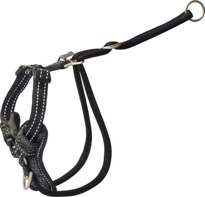 Rogz Utility Stop Pull Tuig Zwart - Hondenharnas - M 32-52x1.6 Cm