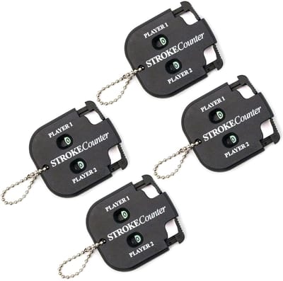 Dailygoods- Slagteller Compact - 4 Stuks - Draagbaar - Kunststof - Golf Score Teller - Lichtgewicht en Duurzaam - Golfscoreteller