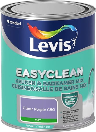 Levis - Easyclean Keuken & Badkamer Mix - Clear Purple C50 - Mengverf - 1 L