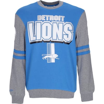Sweatshirt met ronde hals voor heren NFL All Over Crew 2.0 Detlio originele teamkleuren
