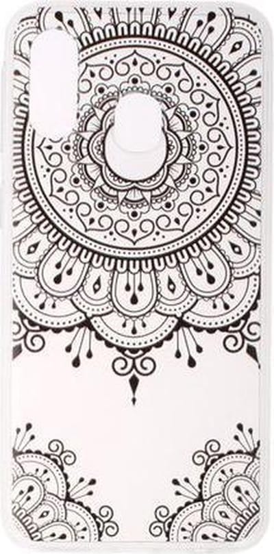 Shop4 - Samsung Galaxy A40 Hoesje - Zachte Back Case Mandala Zwart