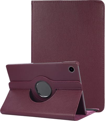Hoesje - Geschikt voor Samsung Galaxy Tab A11 Plus - 360 Graden Draaibare Hard Cover Case - Tablet Hoes Draaibaar - Paars