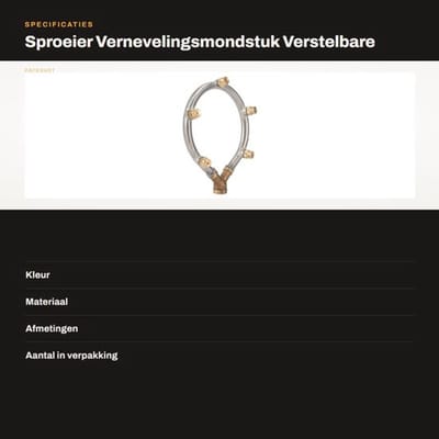 Dailygoods- Sproeier Vernevelingsmondstuk - Verstelbare Irrigatie