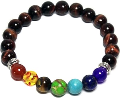 Rhylane – Chakra Armband Rood Tijgeroog – Bracelets & Beads – Unisex – 20 cm – Kralen 8 mm