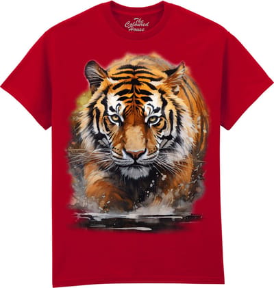 Tijger Watercolor Running Tiger The Coloured House T-shirt M