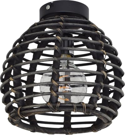 Urban Interiors - Plafondlamp - Bamboe Zwart - Ø25
