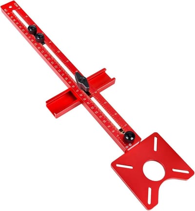 Freesgroefbeugel - Routermal - Houtbewerking - 4-in-1 Multifunctioneel - 75-380 mm - Aluminium