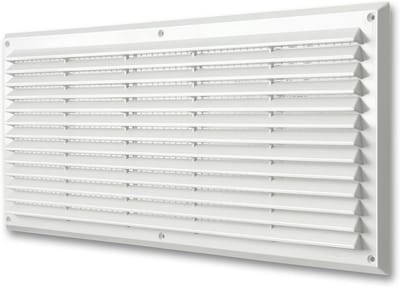 Kunststof Ventilatie Rooster 500 x 227 mm - Wit, Rechthoekig