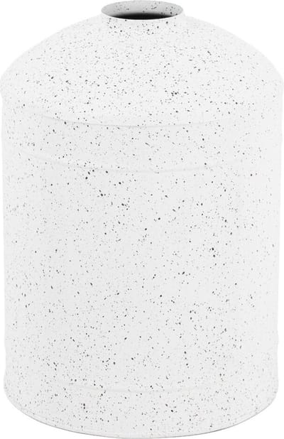 HomeBound by KY | Metalen vaas white texture | 5,5x18x25cm | bloemenvaas white
