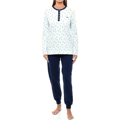 KLP2 Vrouwen Lange Mouwen Pluche Winterpyjama