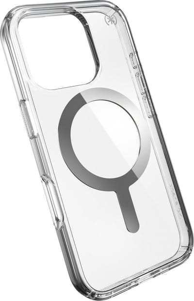 Speck hoesje geschikt voor Apple iPhone 16 Pro - Slank - Kristalhelder - Valbescherming gecertificeerd tot 4 meter - Microban Antibacterieel - Presidio Perfect Clear lijn - Transparant