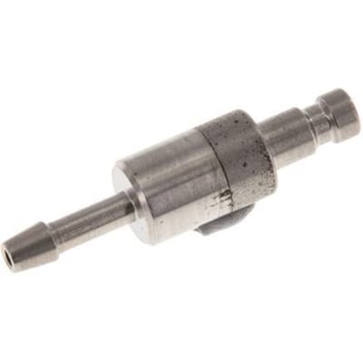 RVS DN 2.7 (Micro) Luchtkoppeling Insteeknippel 3 mm Slangpilaar Double Shut-Off