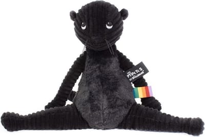 Les Deglingos Knuffel Otter Zwart 39 Cm