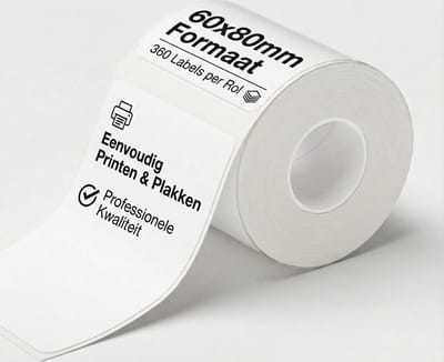Niimbot - Labels/Etiketten K3 - 60x80mm - 360 vellen - Wit