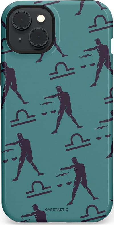 Casetastic Hoesje Geschikt voor Apple iPhone 15 Plus Magsafe - Stijlvolle Beschermende Duo-layer Case - Zodiak weegschaal