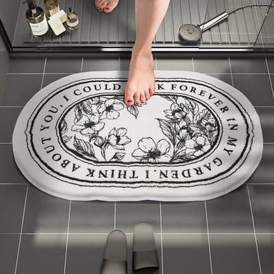 Mat Antislip Badmat Ins Stijl Deurmat Absorberende Tapijten Entree Matten In De Badkamer Balkon Veranda Vloeroppervlak Mat Deurmat 50x80cm white