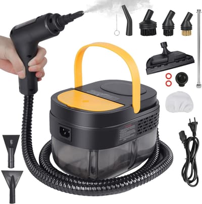 Handstoomreiniger - Stoomapparaat - Diepgaande reiniging - 1600 ml tank - 2500 Watt - Geel