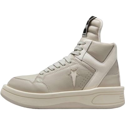 Rick Owens x Converse DRKSHDW TURBOWPN Mid Pelican Unisex Sneakers Grijs Egret Fog A10960C 35 gray