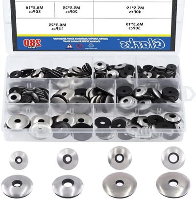 280 Stuks RVS Neopreen EPDM Afdichtringen Assortiment voor Schroeven #4, #5 en #6 - Duurzaam en Corrosiebestendig
