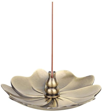Allecto - Mini Lotus Bloem Incense Stick Holder - Koper Houder voor Thuisdecoratie - Stijlvol en Functioneel - Decoratief - Aromatherapie en Medita..
