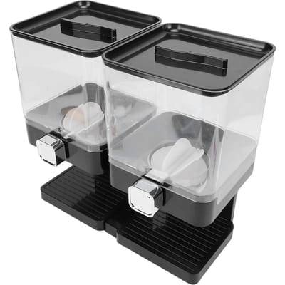 2PCS Distributeur de Céréales Comptoir 3,7L PET Hermétique Contenant de Stockage pour Aliments Secs pour Cuisine Maison Garde-manger Bonbons Noix Café Type 1