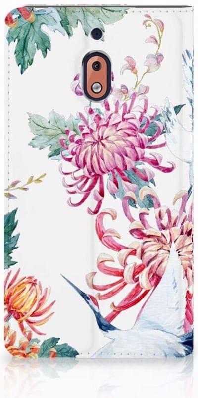 Nokia 2.1 2018 Hoesje maken Bird Flowers