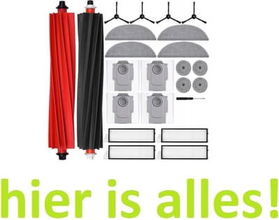 GROOT KIT met onderdelen compatibel met: Roborock S8 maxV ULTRA - zakken - moppen - filters - borstels - Hoogwaardige vervanging voor: S8 maxV ULTRA - Accessoires - reserveonderdelen - 23 onderdelen - hier is alles!