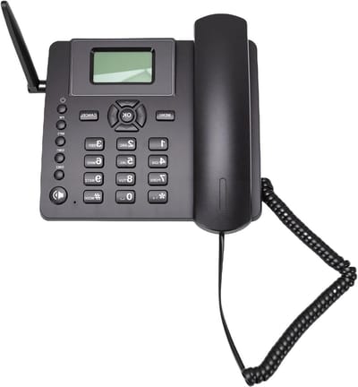 Vaste Draadloze Telefoon - GSM Desktop - Thuis Bellen - Dubbele SIM - 180 Uren Standby - Zwart