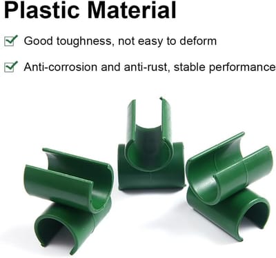 Cross Buckle Bevestigingsclip voor Tuinieren - 16mm Plantconnector voor Klimplanten, Riet en Steunbuizen - 20 Stuks