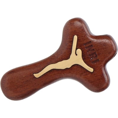 Houten Kruis Hanger Lichtgewicht Sieraden Accessoire Houten Katholiek Ketting Kruis voor Mannen Vrouwen brown