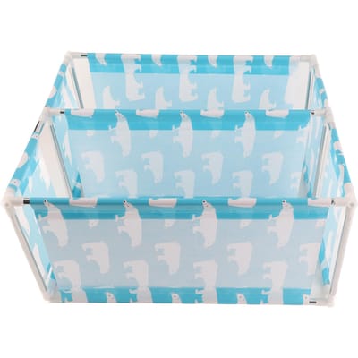 3 Lagen Niet-geweven Stoffen Staand Schoenenrek DIY Schoenen Opbergplank Huis Organizer Blauw blue