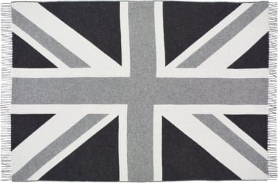 Plaid Vlag GB Union Jack Grijs - Merino Lamswol - 135x200 - Bronte by Moon Scotland