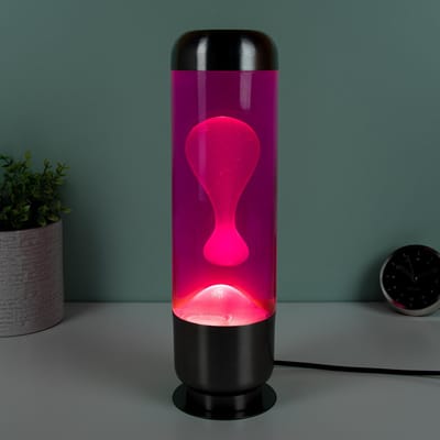 Capsule Lavalamp - Roze Met Witte Lava van Balvi